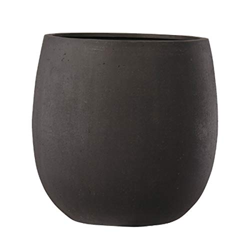 Amazon.co.jp: ブラック バルーン型 デザイナーズ 高級鉢カバー 観葉